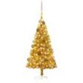 Vidaxl - Künstlicher Weihnachtsbaum Beleuchtung & Kugeln Gold 150 cm pet