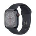 Apple Watch Series 8 (2022) GPS + Cellular 41 mm - Aluminium Mitternacht - Sportarmband Schwarz