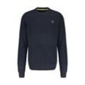 Strickpullover LERROS "LERROS Herren Pullover in Strukturstrickqualität" Gr. L, blau (classic navy) Herren Pullover