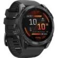 GARMIN fenix® 8 - 51 mm AMOLED Smartwatch Edelstahl Silikon, 26 mm, Schwarz