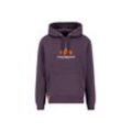 Hoodie ALPHA INDUSTRIES "Alpha Industries Men - Hoodies Basic Rubber" Gr. L, lila (plum) Herren Sweatshirts