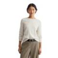 Strickpullover MARC O'POLO "aus softem Baumwolle-Schurwolle-Mix" Gr. L, beige Damen Pullover