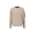 Sweater ALPHA INDUSTRIES "Alpha Industries Men - Sweatshirts X-Fit Sweat" Gr. L, beige (vintage sand) Herren Sweatshirts