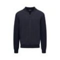 Strickjacke FYNCH-HATTON Gr. 4XL, blau (navy) Herren Strickjacken mit Reißverschluss