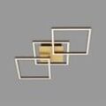 LED-Deckenlampe Frame, gold, dimmbar, 3-flammig