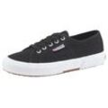 Sneaker SUPERGA "Cotu Classic", Gr. 36, schwarz-weiß (schwarz, weiß), Textil, unifarben, sportlich, Schuhe, mit klassischem Canvas-Obermaterial