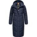 Wintermantel RAGWEAR "Suminka" Gr. 4XL (48), blau (navy) Damen Mäntel Wasserdichter Winter Steppmantel