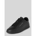 Ledersneaker mit Label-Print Modell 'COURT LEATHER GRAINESS'