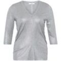 V-Shirt 3/4-Arm Emilia Lay grau, 50