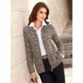 Strickjacke CASUAL LOOKS Gr. 48, grau (taupe, meliert) Damen Strickjacken