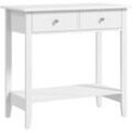 Konsolentisch Flurtisch Beistelltisch mit 2 Schubladen Sideboard Eingang Massivholz 80 x 40 x 75 cm - Homcom