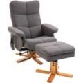 Relaxsessel Massagesessel mit Fußhocker Stauraum Liegefunktion Fernsehsessel mit Massagefunktion tv Sessel 145°-Neigung Polyester Braun 80 x 86 x 99