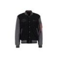 Bomberjacke ALPHA INDUSTRIES "Alpha Industries Men - Bomber Jackets Varsity Air Force Jacket" Gr. L, schwarz (black) Herren Jacken