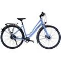 Trekkingrad HAWK BIKES "Trekking Lady Super Deluxe Skye blue" Gr. 48, blau (himmelblau), Fahrräder, 48cm, 28 Zoll (71,12cm), für Damen und Herren