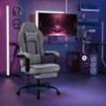 Gaming Stuhl Ergonomischer, Bürostuhl mit Taschenfederkissen, 150 kg Belastbarkeit, Drehstuhl mit Kopfkissen, Lendenkissen, Fußstütze, Netzstoff,