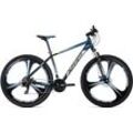 Mountainbike KS CYCLING "Xplicit" Gr. 48, schwarz (schwarz, blau, schwarz), Fahrräder, 48cm, 29 Zoll (73,66cm), für Herren, Kettenschaltung