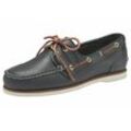 Bootsschuh TIMBERLAND "Classic Boat 2 Eye" Gr. 36, blau (navy, smooth), Leder, Schuhe, W