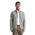 Cardigan MARC O'POLO "aus reiner Bio-Baumwolle" Gr. M, grau Herren Strickjacken