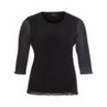 Rundhals-Shirt 3/4-Arm Emilia Lay schwarz