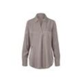 Satinbluse - Taupe - Gr.: 38