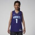 LaMelo Ball Charlotte Hornets Statement Edition Jordan Dri-FIT NBA Swingman Trikot für ältere Kinder - Lila