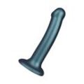 Soft Silicone Dildo Metallic - Size M, 18 cm