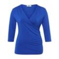 V-Shirt 3/4-Arm Anna Aura blau