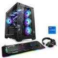 CSL Gaming-PC "Aqueon C77340 Advanced Edition" Computer Gr. Microsoft Windows 11 Home (64 Bit), 32 GB RAM 2000 GB SSD, schwarz