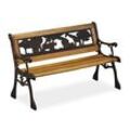 relaxdays Kinderbank Kinder 10030924_0 schwarz/braun Holz 83,0 cm