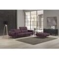 2,5-Sitzer EGOITALIANO "Gloria, super bequem und hochwertige Verarbeitung, edles Design", lila (plum), B:236cm H:96cm T:109cm, Sofas, beidseitig verstellbare Rückenelemente, mit Metallfüßen