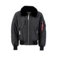 Bomberjacke ALPHA INDUSTRIES "Alpha Industries Men - Bomber Jackets Injector III" Gr. L, schwarz (black) Herren Jacken