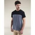 Icebreaker 125 Cool-Lite™ Merino Blend Sphere T-Shirt Colour Block - Mann - Graphite Heather/black - Größe S