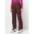 Skihose JACK WOLFSKIN "ALPSPITZE PRO 3L PANTS W", Damen, Gr. 42, Normalgrößen, braun (schwarz, maroon), 1. OBERSTOFF 100% POLYAMID 2. OBERSTOFF 100% POLYAMID 1.FUTTER 100% POLYESTER 2.FUTTER 100% POLYESTER 3.FUTTER 75% POLYAMID, 25% ELASTHAN, Hosen