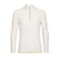 Icebreaker Merino Lodge Half-Zip-Pullover - Mann - Ecru Heather/silent Gold - Größe L