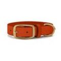 THE DOG IDEA Leder Halsband Orange XXL