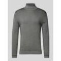 Slim Fit Strickpullover mit Rollkragen