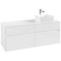 Villeroy und Boch Collaro Waschtischunterschrank C04700DH 140 x 54,8 x 50 cm, Waschtisch rechts, Glossy White