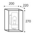 Außenwandleuchte Cubic³ 3363 messing antik/klar