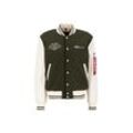 Bomberjacke ALPHA INDUSTRIES "Alpha Industries Men - Bomber Jackets Varsity Air Force Jacket" Gr. L, grün (schwarz olive) Herren Jacken