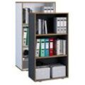 VCM Holz Büro Stand Regal Bücher Ordner Aktenregal Ordnerregal Bücherregal Salia 3fach B. 60 cm