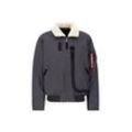 Bomberjacke ALPHA INDUSTRIES "Alpha Industries Men - Cold Weather Jackets DA-3 Bomber" Gr. L, grau (vintage grau) Herren Jacken