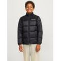 Outdoorjacke JACK & JONES JUNIOR "JJMOON STAND COLLAR PUFFER JNR" Gr. 128, schwarz (black) Jungen Jacken