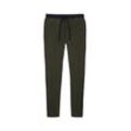 TOM TAILOR Herren Gestreifte Pyjama-Hose, grün, Streifenmuster, Gr. 48