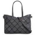 Shopper SAMANTHA LOOK, Damen, Gr. B/H/T: 40cm x 28cm x 10cm onesize, grau, Leder, Taschen, echt Leder, Made in Italy