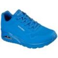 Sneaker SKECHERS "UNO - NIGHT SHADES" Gr. 36, blau (jeansblau-uni) Damen Schuhe Modernsneaker Sneaker low im Monochrome-Look