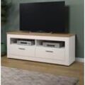 TV-Schrank HOME AFFAIRE "Nybro", weiß (andersen pine weiß), B:148cm H:59cm T:45cm, Schränke, TV-Sideboard, mit zwei Schubladen