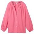 TOM TAILOR Damen Musselin Bluse, rosa, Uni, Gr. 42