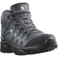 Wanderschuh SALOMON "X BRAZE MID GORE-TEX W", Gr. 40, grau (anthrazit), Synthetik, Textil, sportlich, Schuhe, wasserdicht