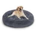 Hundebett Hundebetten Katzenbett Hundekissen Plüsch Schlafplatz Hunde Haustierbett dunkelgrau 60cm - Hengda