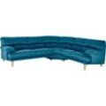 Polsterecke TRENDMANUFAKTUR "Cecilia, italienisches Designsprache, modern und komfortabel, L-Form", blau (petrol), B:280cm H:87cm T:240cm, Sofas, toller Sitzkomfort und bequeme Armlehnen